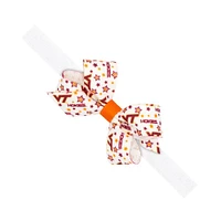 Virginia Tech Wee Ones Grosgrain Bow on Elastic Band