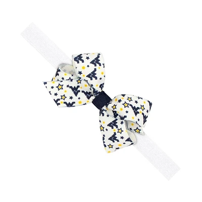 West Virginia Wee Ones Grosgrain Bow on Elastic Band