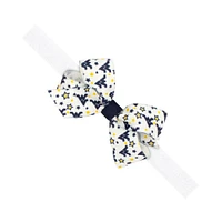 West Virginia Wee Ones Grosgrain Bow on Elastic Band