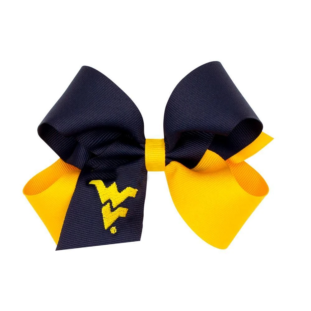 West Virginia Wee Ones Medium Two-Tone Grosgrain Hair Bow