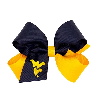 West Virginia Wee Ones Medium Two-Tone Grosgrain Hair Bow