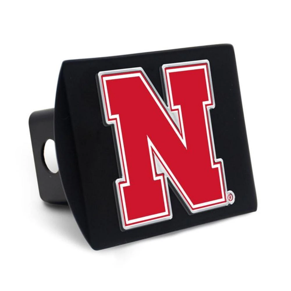 Nebraska Wincraft Black Hitch Cover