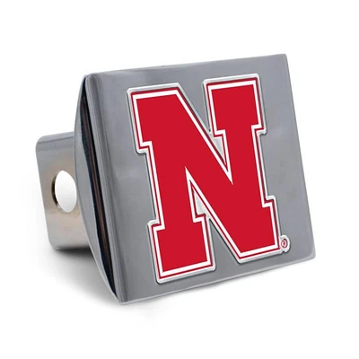 Nebraska Wincraft Chrome Color Hitch Cover