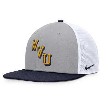 West Virginia Nike Dri-Fit Pro Structured Mesh Square Bill Cap