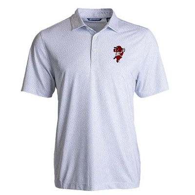 Arkansas Cutter & Buck Pitching Ribby Pike Pebble Print Polo