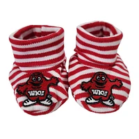 Western Kentucky Infant Striped Booties