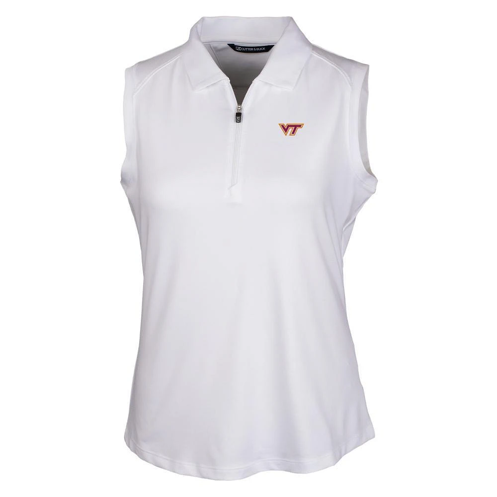 Virginia Tech Cutter & Buck Women's Forge Stretch Sleeveless Polo