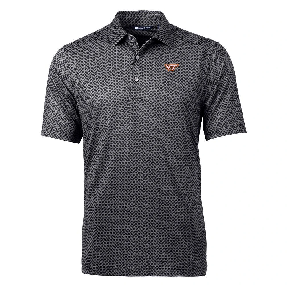 Virginia Tech Cutter & Buck Pike Banner Print Stretch Polo