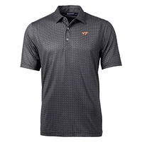 Virginia Tech Cutter & Buck Pike Banner Print Stretch Polo