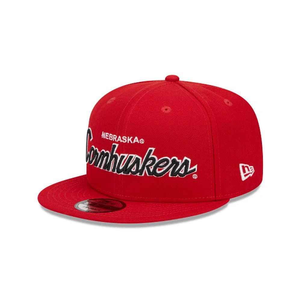 Nebraska New Era 950 Script Cornhuskers Flat Brim Hat