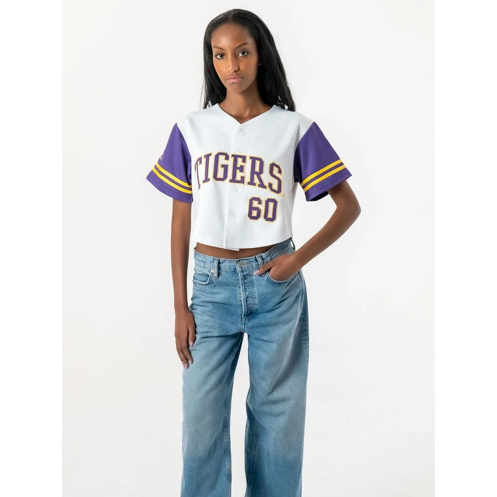 LSU Established & Co. Women's The Cropped Baseball Jersey