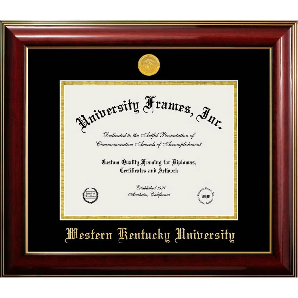 Western Kentucky Classic with Medallion Double Mat Diploma Frame