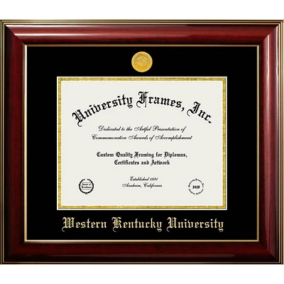 Western Kentucky Classic with Medallion Double Mat Diploma Frame