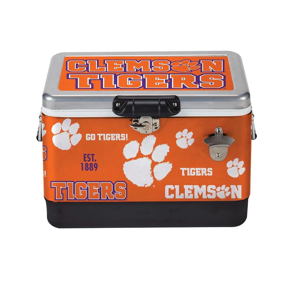 Clemson Indigo Falls 26 Quart Medley Metal Cooler