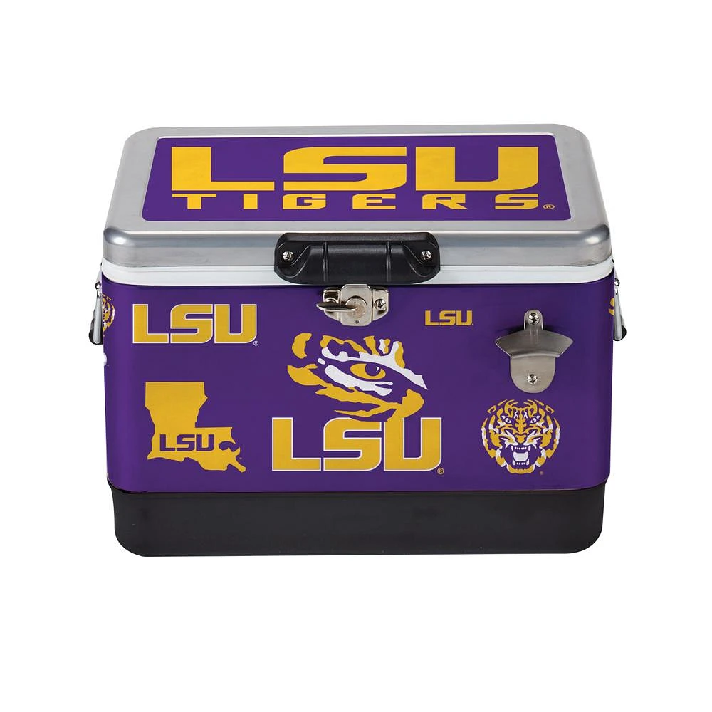 LSU Indigo Falls 26 Quart Medley Metal Cooler