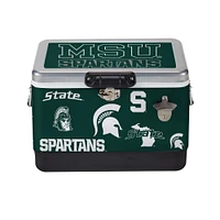 Michigan State Indigo Falls 26 Quart Medley Metal Cooler