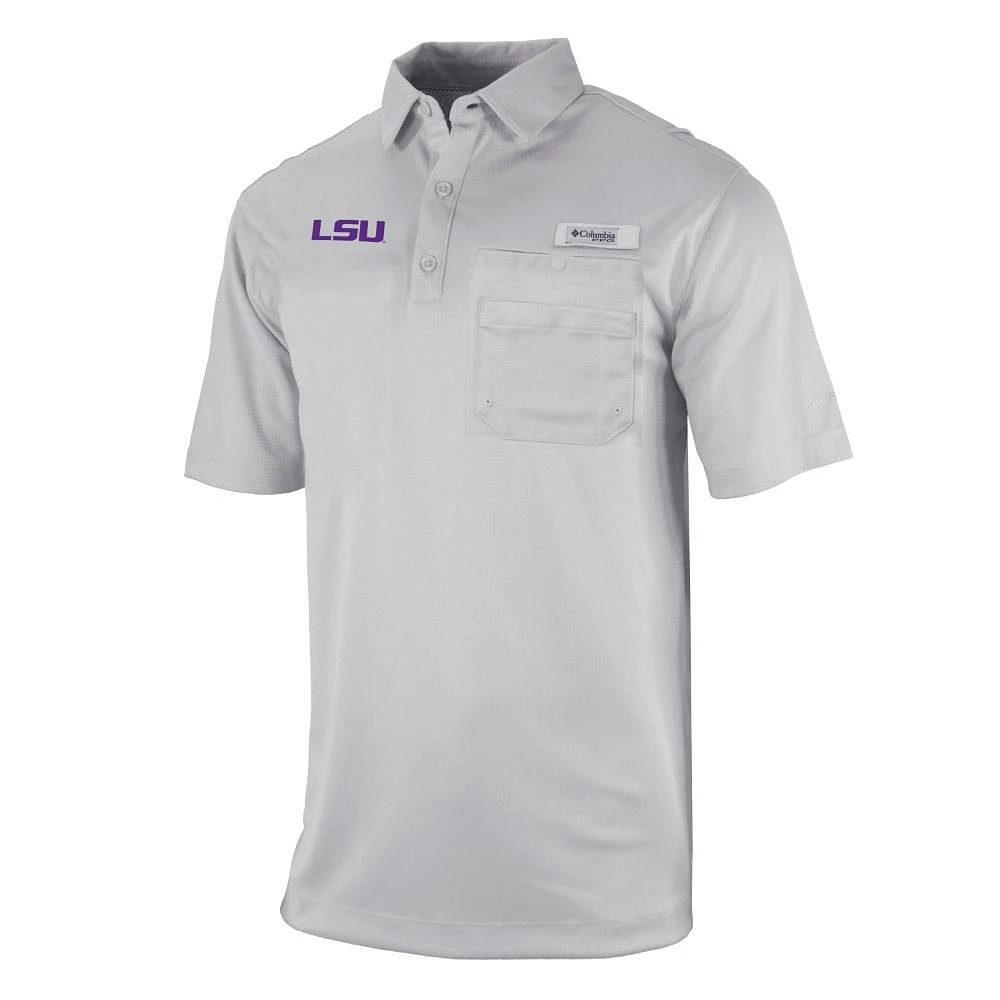 LSU Columbia Flycaster Pocket Polo