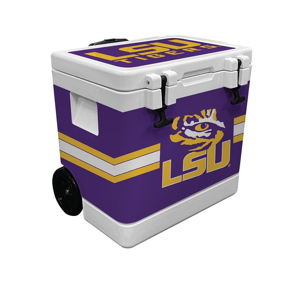 LSU Indigo Falls 37 Quart Rotomolded Wheeled Cooler