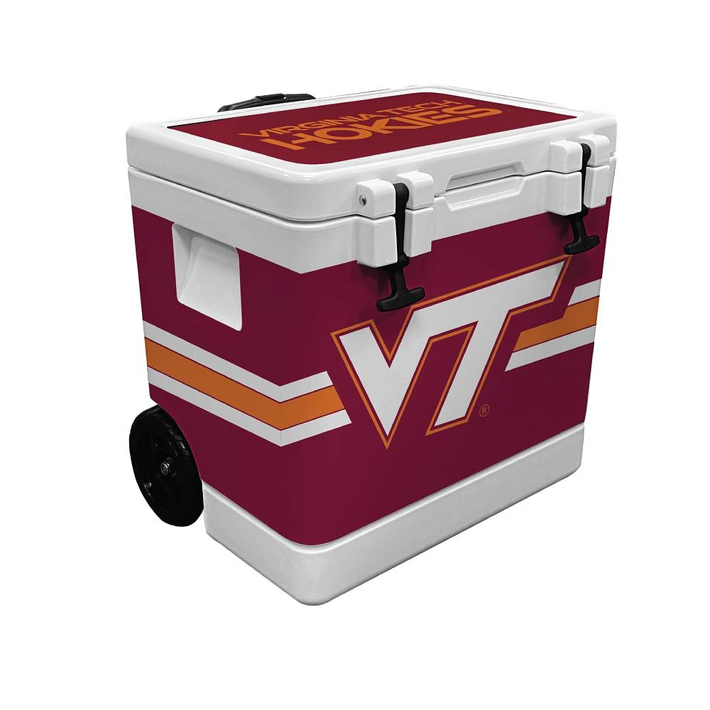 Virginia Tech Indigo Falls 37 Quart Rotomolded Wheeled Cooler