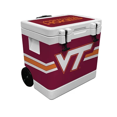 Virginia Tech Indigo Falls 37 Quart Rotomolded Wheeled Cooler