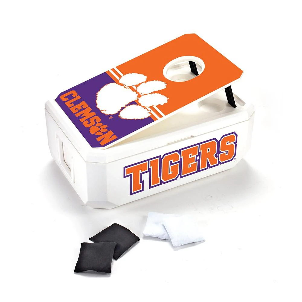 Clemson Indigo Falls 37 Quart Cornhole Cooler