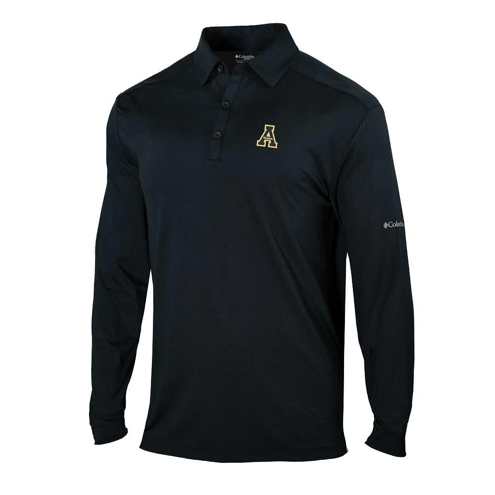 App State Columbia Pin High Long Sleeve Polo
