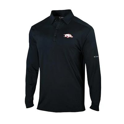 Arkansas Columbia Pin High Long Sleeve Polo