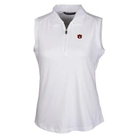 Auburn Cutter & Buck Women's Forge Stretch Sleeveless Polo