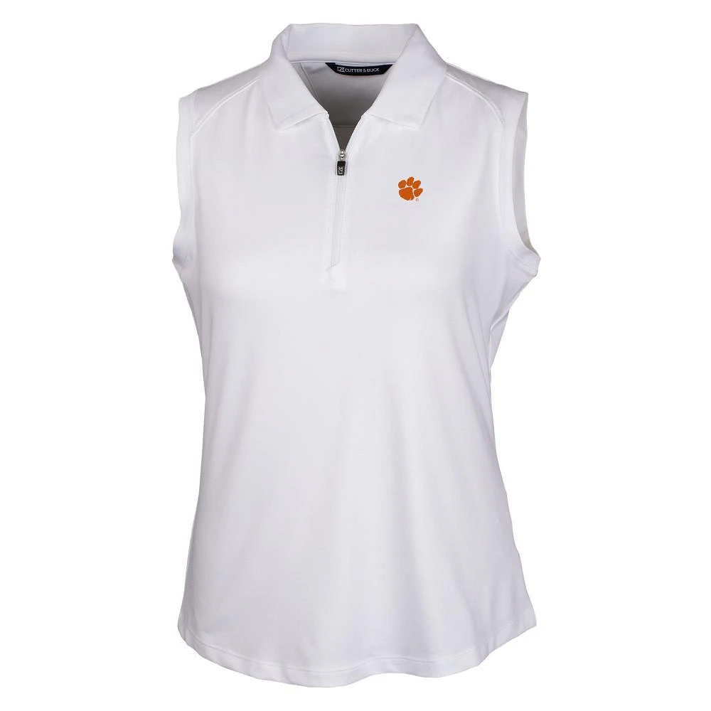 Clemson Cutter & Buck Women's Forge Stretch Sleeveless Polo