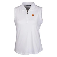 Clemson Cutter & Buck Women's Forge Stretch Sleeveless Polo