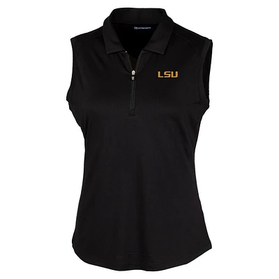 LSU Cutter & Buck Women's Forge Stretch Sleeveless Polo