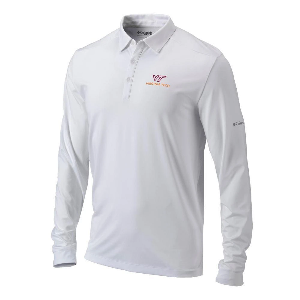Virginia Tech Columbia Pin High Long Sleeve Polo