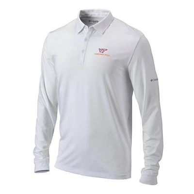 Virginia Tech Columbia Pin High Long Sleeve Polo