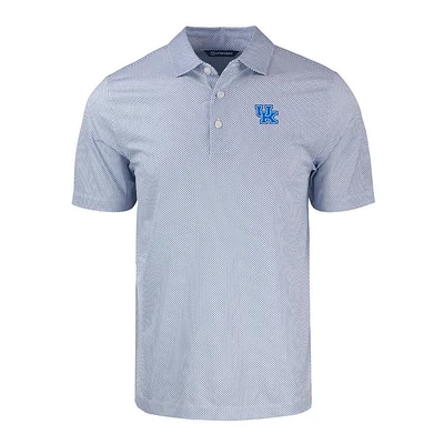 Kentucky Cutter & Buck Pike Eco Symmetry Print Stretch Recycled Polo