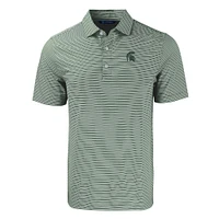 Michigan State Cutter & Buck Forge Eco Double Stripe Stretch Recycled Polo