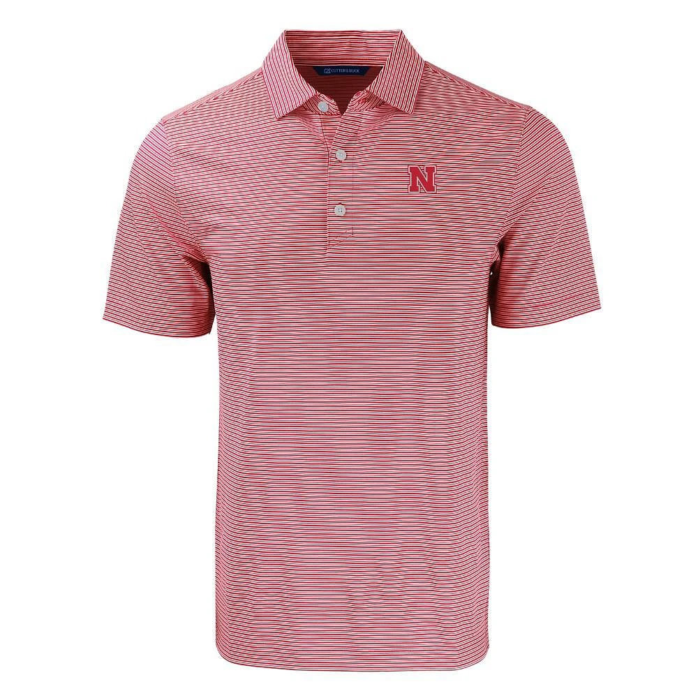 Nebraska Cutter & Buck Forge Eco Double Stripe Stretch Recycled Polo