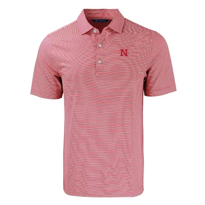 Nebraska Cutter & Buck Forge Eco Double Stripe Stretch Recycled Polo