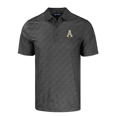 App State Cutter & Buck Pike Eco Pebble Print Stretch Recycled Polo