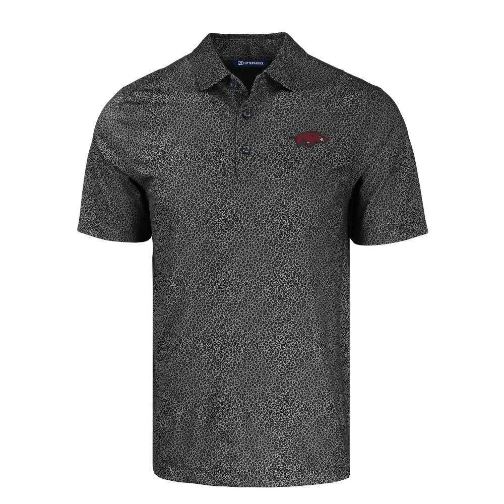 Arkansas Cutter & Buck Pike Eco Pebble Print Stretch Recycled Polo