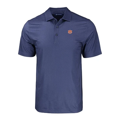 Auburn Cutter & Buck Pike Eco Tonal Geo Print Stretch Recycled Polo