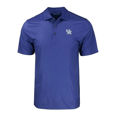 Kentucky Cutter & Buck Pike Eco Tonal Geo Print Stretch Recycled Polo