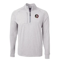 Florida State Cutter & Buck Adapt Eco Knit Heather 1/4 Zip Pullover