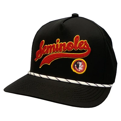 Florida State Pukka High Crown Rope Seminole Script Adjustable Cap