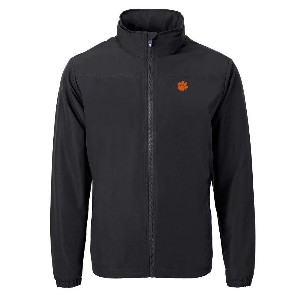 Clemson Cutter & Buck Charter Eco Recycled Full Zip Jacket