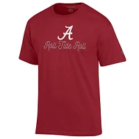 Alabama Champion Women's Logo Over Script Tee