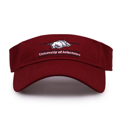 Arkansas The Game Circle Split Bar Velcro Visor