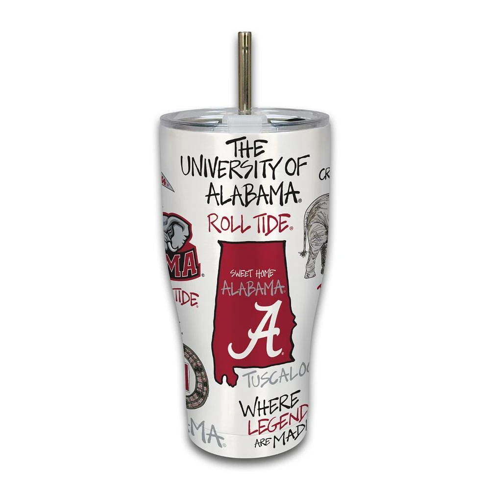 Alabama Magnolia Lane 30 Oz Icon Multi Design Tumbler