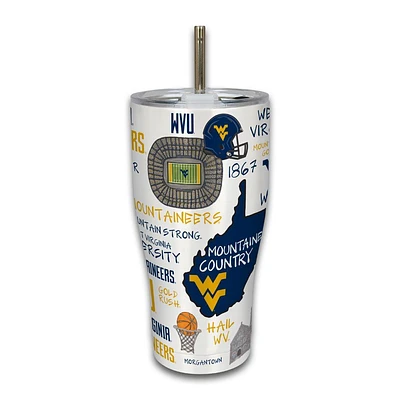 West Virginia Magnolia Lane 30 Oz Icon Multi Design Tumbler