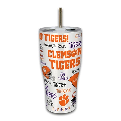 Clemson Magnolia Lane 30 Oz Icon Multi Design Tumbler