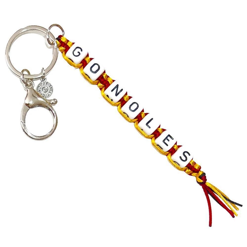 Florida State Box Braid Bead Keychain